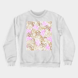 Pastel colored floral leaf pattern Crewneck Sweatshirt